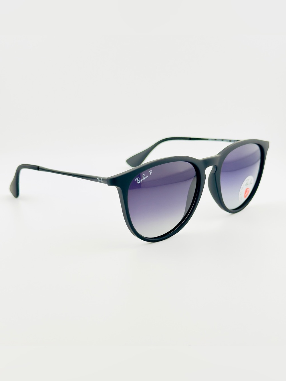 Ray-Ban Erika Women Sunglasses RB4171 Matte black Frame Gradient Gray Lenses - Picture 7 of 14
